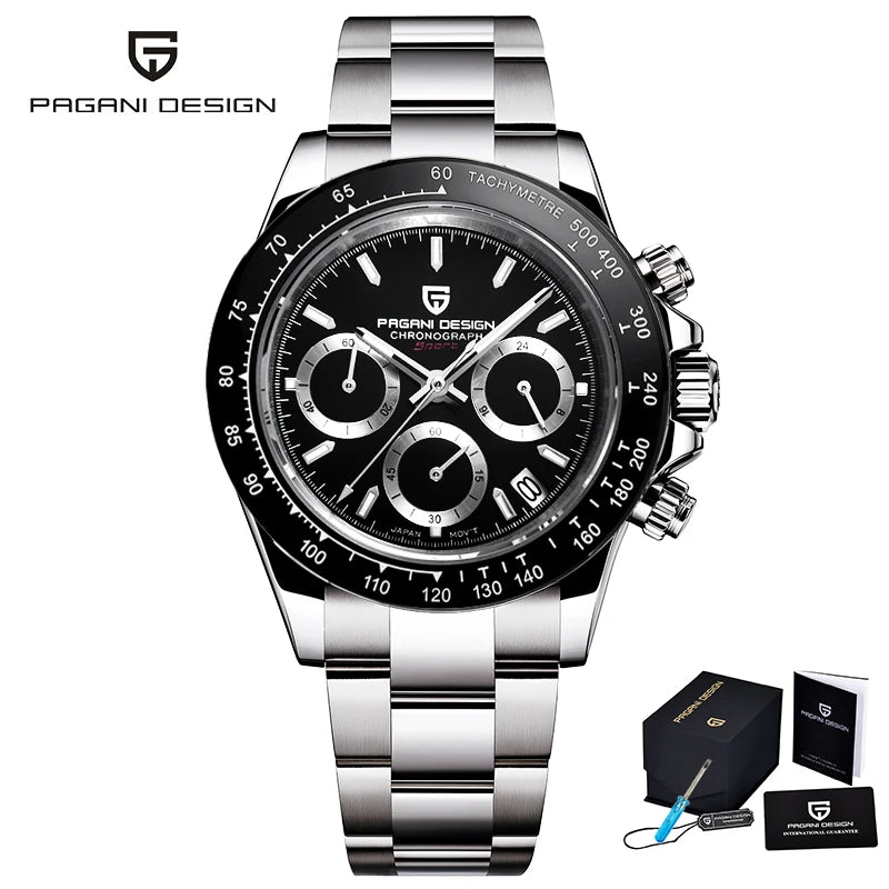 2024 New Men'S Watches Quartz Business Watch Mens Watches Top Brand Luxury Watch Men Chronograph VK63 Reloj Hombre