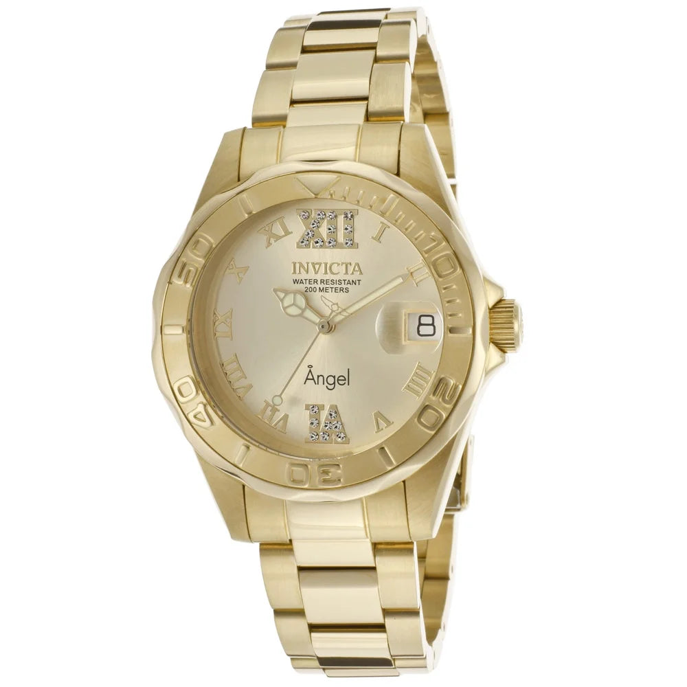 Women'S Angel 14397 Gold Stainless-Steel Swiss Quartz Watch