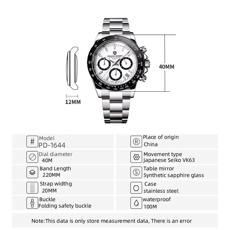 2024 New Men'S Watches Quartz Business Watch Mens Watches Top Brand Luxury Watch Men Chronograph VK63 Reloj Hombre